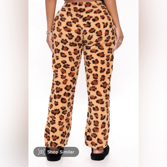 Fashion Nova Leopard Cheetah Plush PJ Pants - Picture 2 of 5
